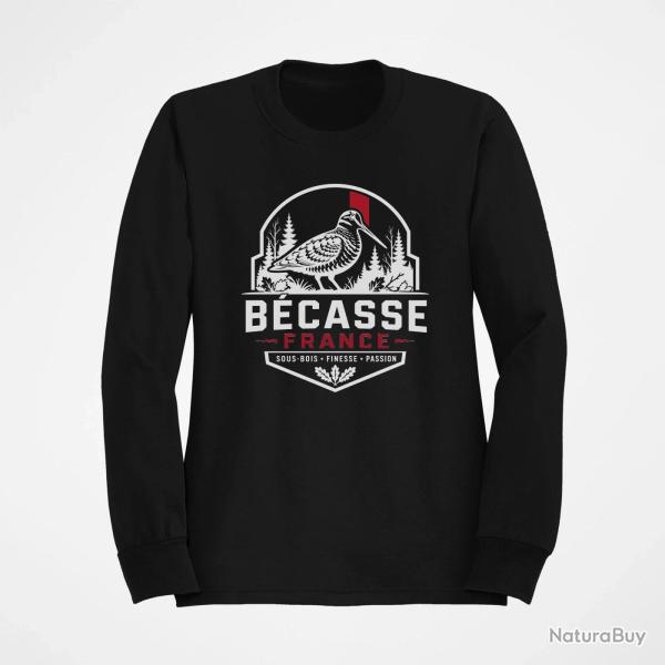 Pull Chasse B�casse France Badge forestier Noir / Couleur