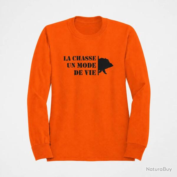 Sweat Chasse Un mode de vie Sanglier Orange