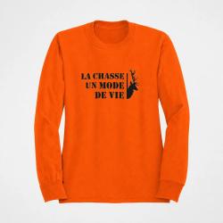 Pull Chasse Un mode de vie Cerf Orange