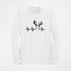 Sweat CHASSE Battements de Coeur Cerf Blanc