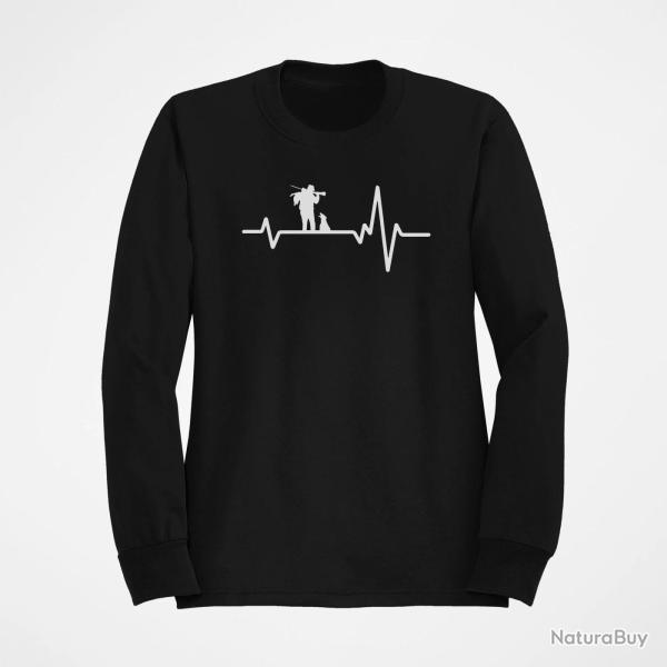 Pull Chasse Battements de Coeur Noir