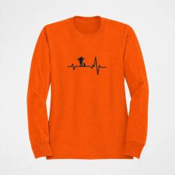Pull Chasse Battements de Coeur Orange