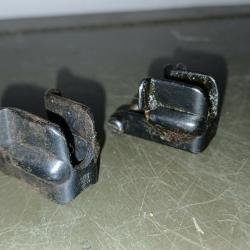 Lot de 2 Prot&egrave;ge-Guidons Mauser vz.24 Tch&egrave;que - &Eacute;tat Neuf - Poin&ccedil;on Lion & Glaives Crois&eacute;s