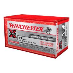 Cartouches Winchester Super X Cal.17HMR JHP 20Grs