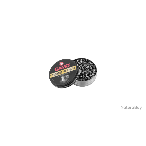 Boite de 250 plombs PRO MATCH GAMO 4.5 mm