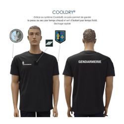 T-shirt Patrol Equipement CoolDry Gendarmerie D&eacute;partementale Noir - L