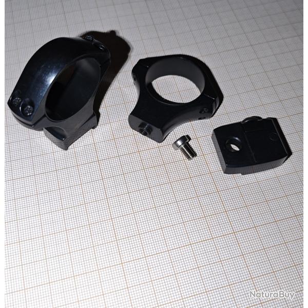 Collier + embase fixe optilock D30 pour rail 17mm