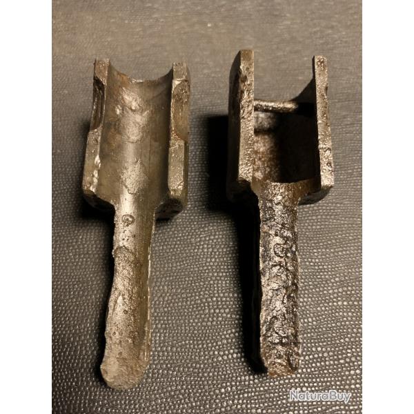 Militaria Allemand WW1 WW2 Lot de 2 Tenon de Bajonnette Fouille Mauser G98 / 98k Occasion