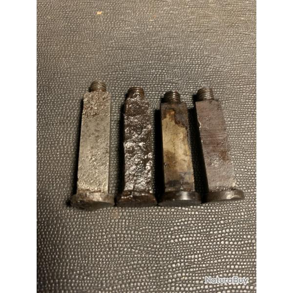 Militaria Allemand WW1 WW2 Lot de 4 Renforts de Crosse Divers Mauser Occasion