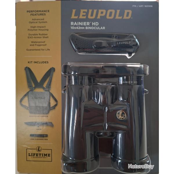 Jumelles Leupold Rainier 10x42 + son Pack accessoires