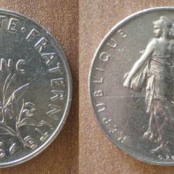 France 1 Franc 1976  Piece Semeuse Nickel Francs