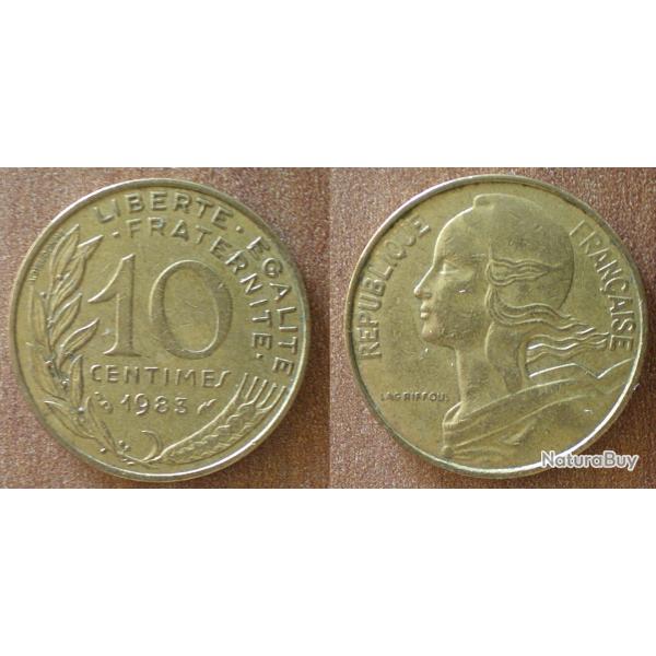 France 10 Centimes 1983 Piece Francs Franc Centime