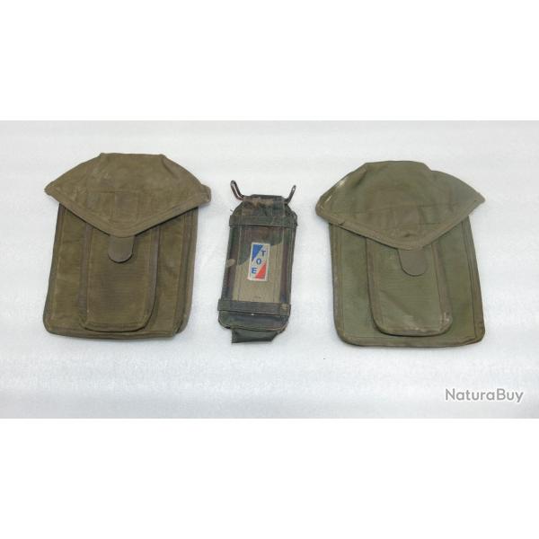 LOT DE 3 PORTE CHARGEUR MILITAIRE FAMAS et AUTRE