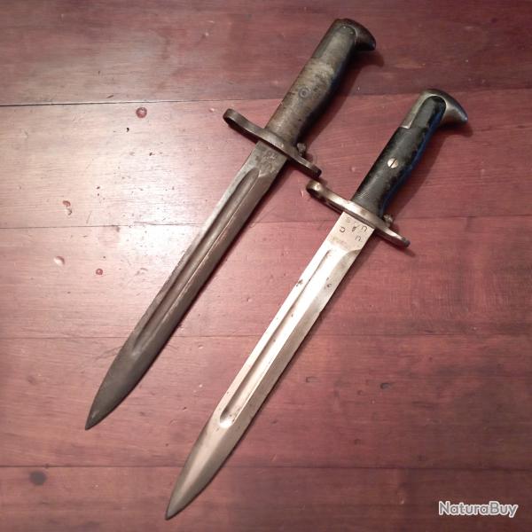 Lot de deux ba�onnettes Garand  WW2