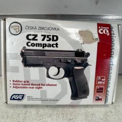 Pistolet &agrave; plombs ASG CZ 75D compact cal.4,5mm bb's 3j