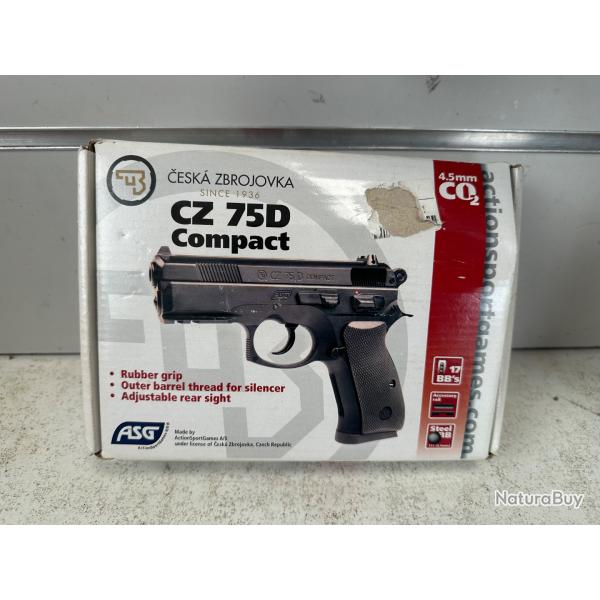 Pistolet � plombs ASG CZ 75D compact cal.4,5mm bb's 3j
