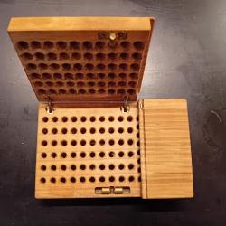Boite rangement 22 LR bois artisanale