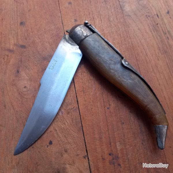 Ancien Couteau � palme R. ARCOS  ALBACETE Manche en Corne