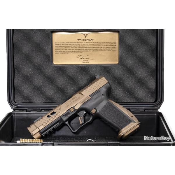 *Pistolet Exceptionnel ! Coffret Pistolet Canik TTI Combat FDE - 9mm - OPT. HIVIZ - 18 CPS - CA00112