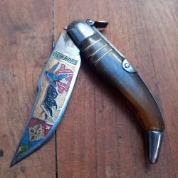 Joli petit Couteau &agrave; palme Traditionnel NAVAJA TOLEDO Manche en Corne