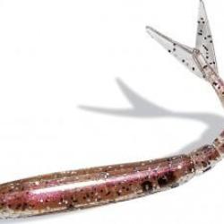 Leurre Souple Delalande Drop Shad 7,5cm Crevette paillet&eacute; noir argent