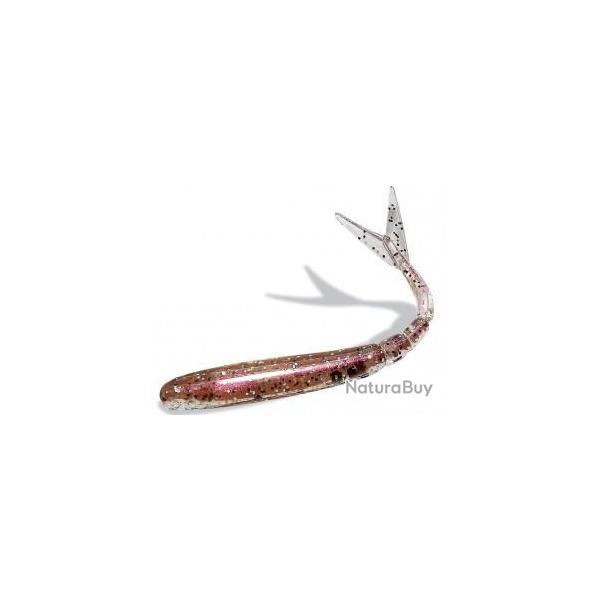 Leurre Souple Delalande Drop Shad 7,5cm Crevette paillet� noir argent
