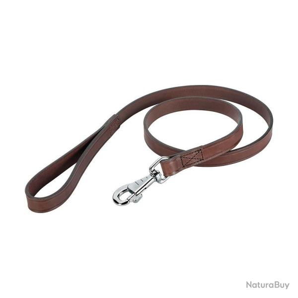 Prix de d�part � 1� !! Laisse cuir marron double 120cm Stepland