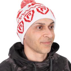 Bonnet Fox Rage Christmas Bobble Rouge et Blanc