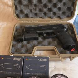 Umarex T4E HDP 50 plus Walther FLR 650 plus accessoires puissance 11 joules