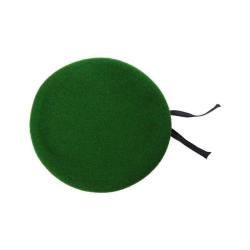 B&eacute;ret Le Centurion vert L&eacute;gion en laine m&eacute;rinos, bord cuir et doublure ac&eacute;tate - T54