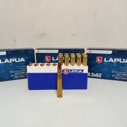 Lot de 71 balles cal 9,3x62, 285gr, marque lapua