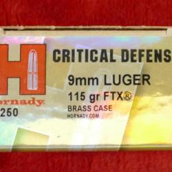 CARTOUCHES CRITICAL DEFENSE 9X19