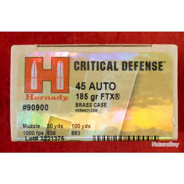 CARTOUCHES CRITICAL DEFENSE 45 ACP