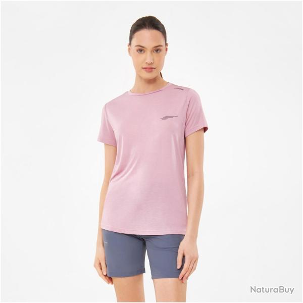 Tee-shirt Randonn�e Femme en Bambou VIKING "Morain Bamboo Lady" M Rose