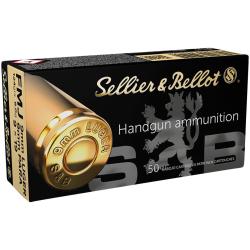 Pack 1000 cartouches .9mm Luger FMJ 8,0g/124grs. Sellier & Bellot - Livraison gratuite