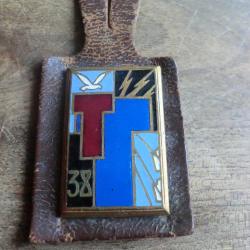 insigne &eacute;mail  38&deg; r&eacute;giment de transmissions