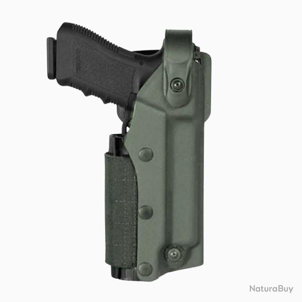 Holster Zoom VKZ800 Glock 17/19/22/23 et lampe/laser Vert Olive Droitier