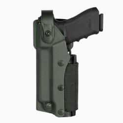 Holster Zoom VKZ800 Glock 17/19/22/23 et lampe/laser Vert Olive Gaucher