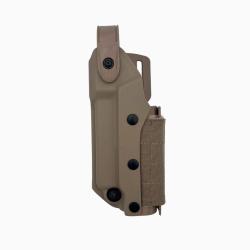 Holster Zoom VKZ800 Glock 17/19/22/23 et lampe/laser Tan Gaucher