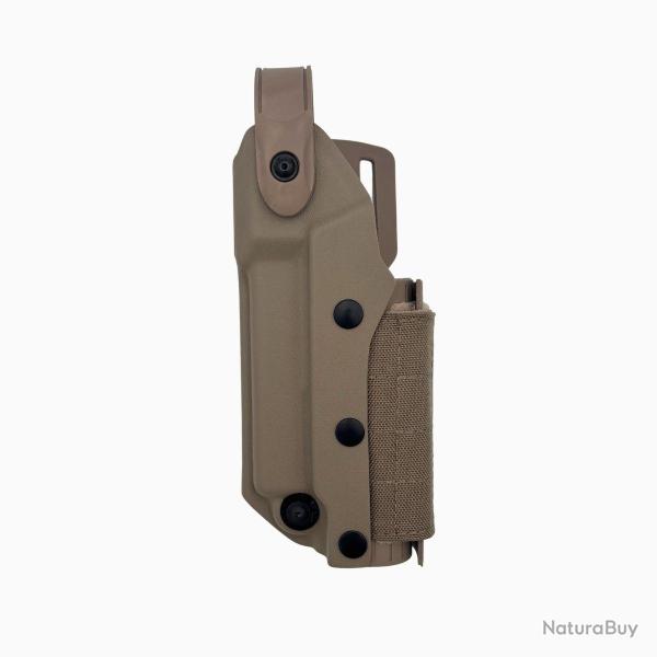 Holster Zoom VKZ800 Glock 17/19/22/23 et lampe/laser Tan Gaucher