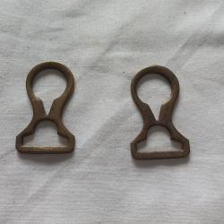 2 pi&egrave;ces LAITON  de casque &agrave; pointe, casque &agrave; pointe Allemand WW1  (A3)