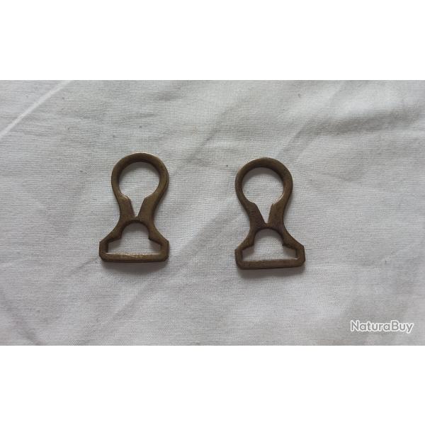 2 pi�ces LAITON  de casque � pointe, casque � pointe Allemand WW1  (A3)