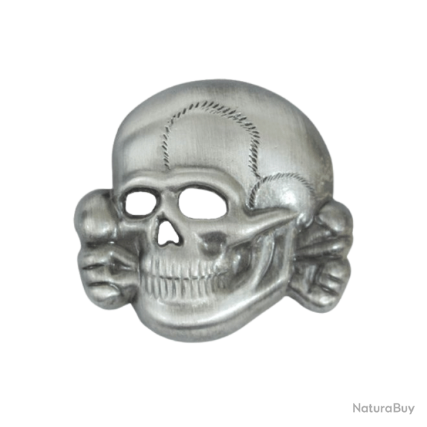 Insigne Totenkopf Allemand Waffen SS Cap Skull - Antique Effect