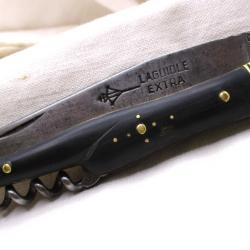 couteau ancien laguiole G.DAVID, 12 cm,  avec tire bouchon
