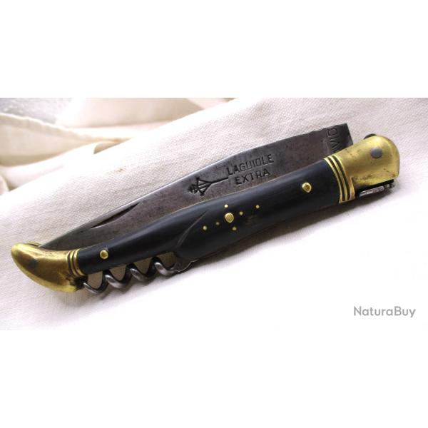 couteau ancien laguiole G.DAVID, 12 cm,  avec tire bouchon