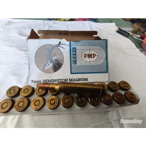 Bo�te comprenant 20 cartouches PMP 7mm Remington Magnum