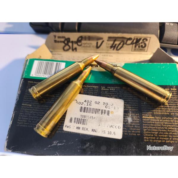 Bo�te comprenant 17 cartouches Dynamit Nobel en 7mm RWS
