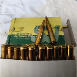 Bo&icirc;te comprenant 14 cartouches  en 7mm Remington Magnum