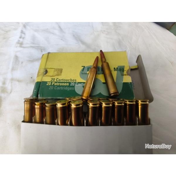 Bo�te comprenant 14 cartouches  en 7mm Remington Magnum