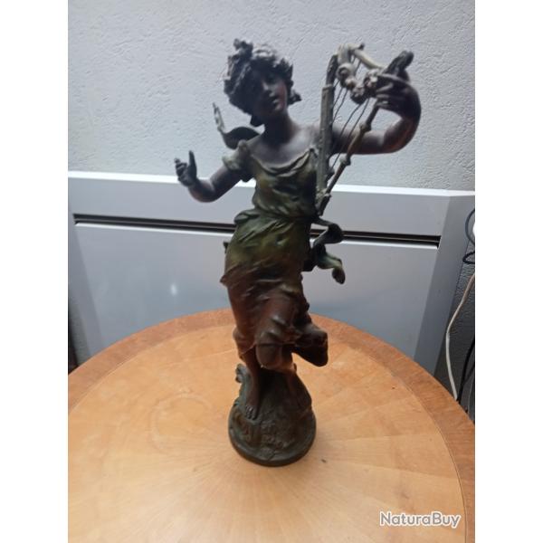 Mathurin Moreau (1822 - 1912) - Statuette, la m�lodie - 45 cm - R�gule France